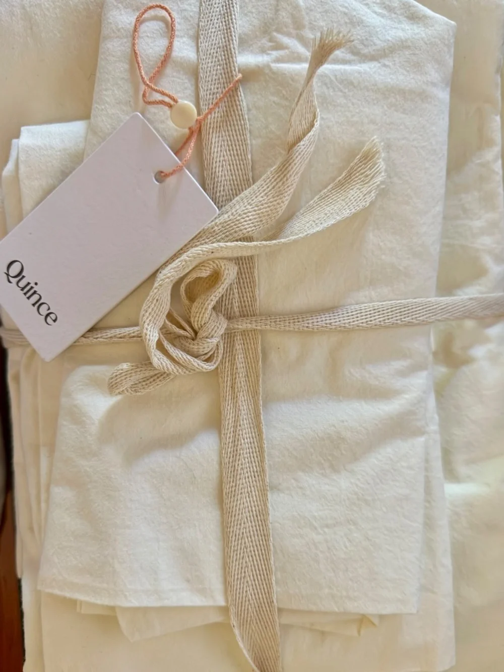 Quince Organic Brushed Cotton Sheet Set - No fitted sheet